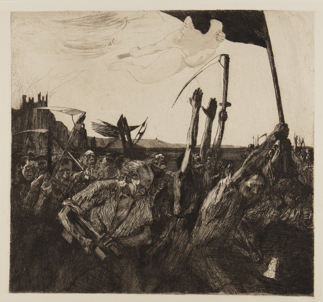 Opprøret, 1899 av Käthe Kollwitz