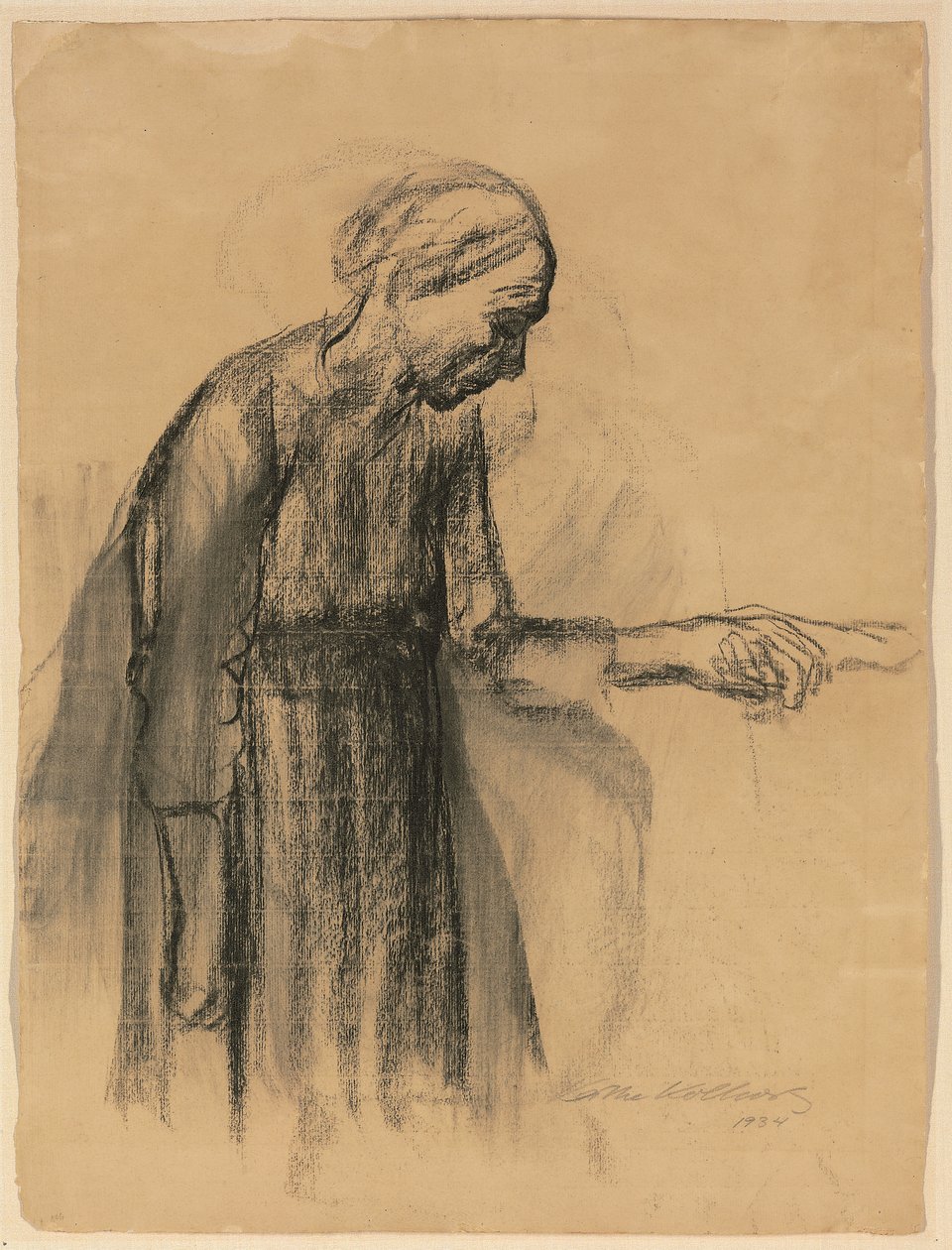 Woman betror seg selv til døden, 1934 av Käthe Kollwitz