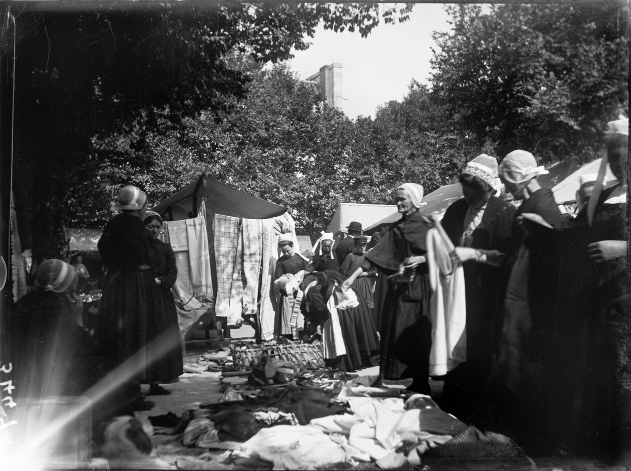 Concarneau, Bretagne, Frankrike, 20.08.1913 (s/hvitt-bilde) av Katherine Jean Macfee