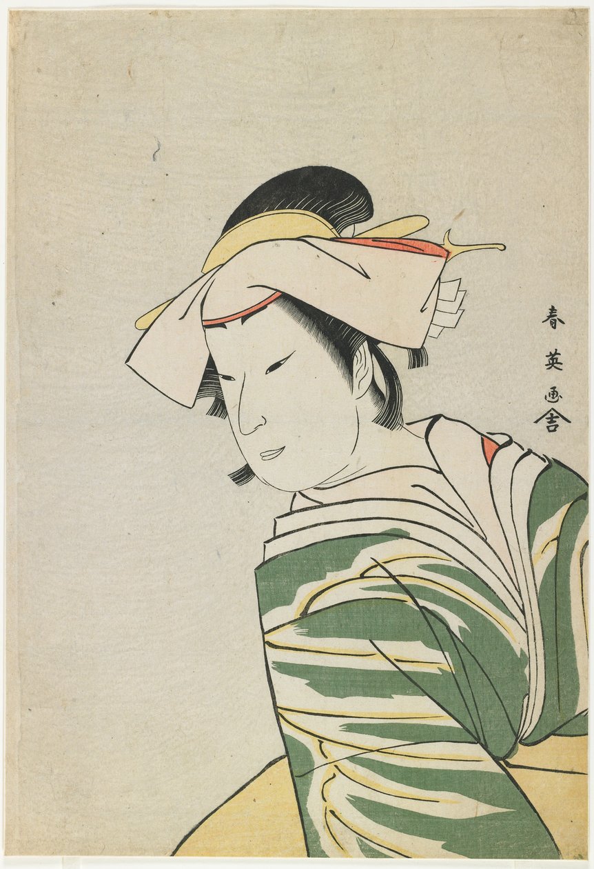 Nakamura Noshio II som Tonase, 1795 (farget treblokkspiss) av Katsukawa Shun