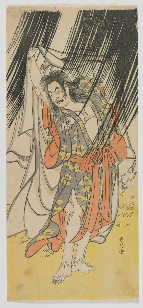 Skuespilleren Onoe Matsusuke I som presten Shunkan, Edo-perioden, slutten av 1770-tallet (treblokktrykk i farger) av Katsukawa Shunko