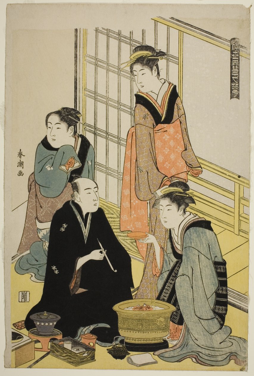 Snow, fra serien "Snow, Moon, and Flowers of the Floating World (Ukiyo setsugekka)" av Katsukawa Shuncho