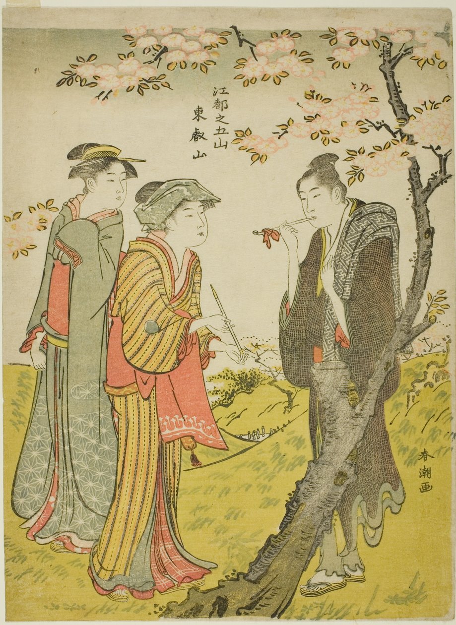 Toei Hill (Toeizan), fra serien "Five Hills of Edo (Koto no gozan)" av Katsukawa Shuncho