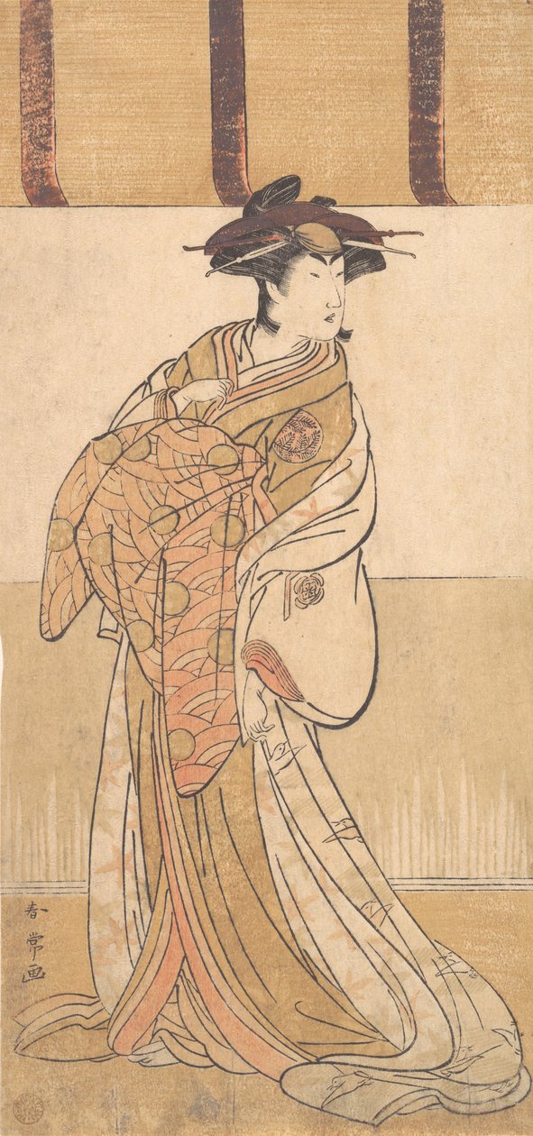 Nakamura Riko i rollen som Oiso no Tora, 2. måned, 1782. av Katsukawa Shunjo
