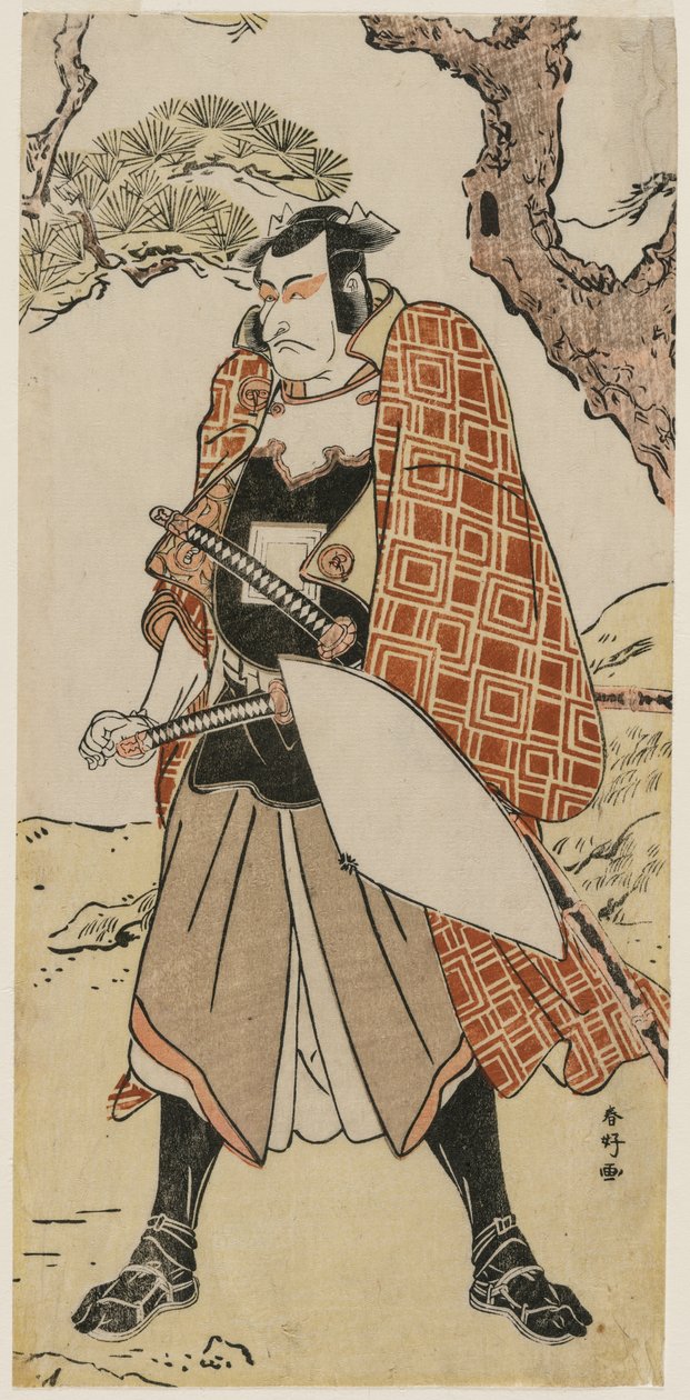 Ichikawa Dan Juro V As A T Loveding g Warrio r, A 1780-tallet. av Katsukawa Shunko