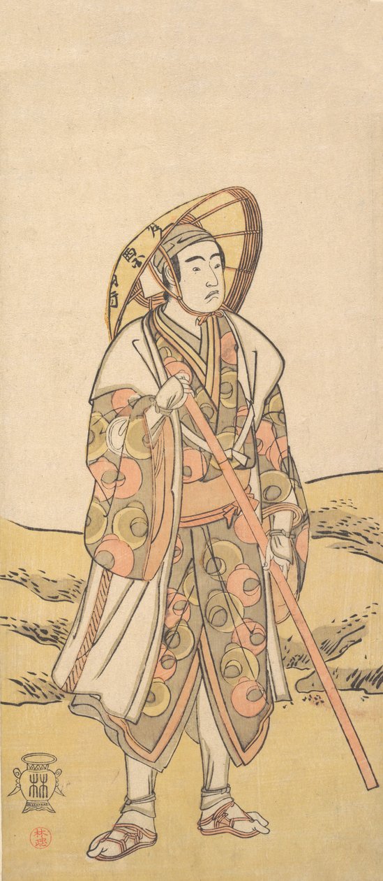 Den tredje Sawamura Sojuro som pilegrim til Kannon-helligdommen, ca. 1784-88. av Katsukawa Shunko