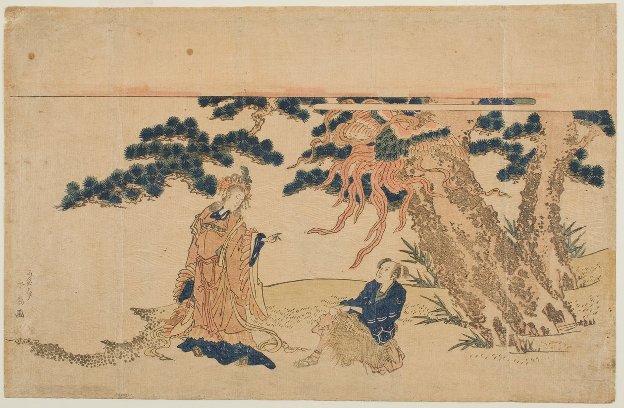 The Feather Robe (Hagoromo) av Katsukawa Shunsen