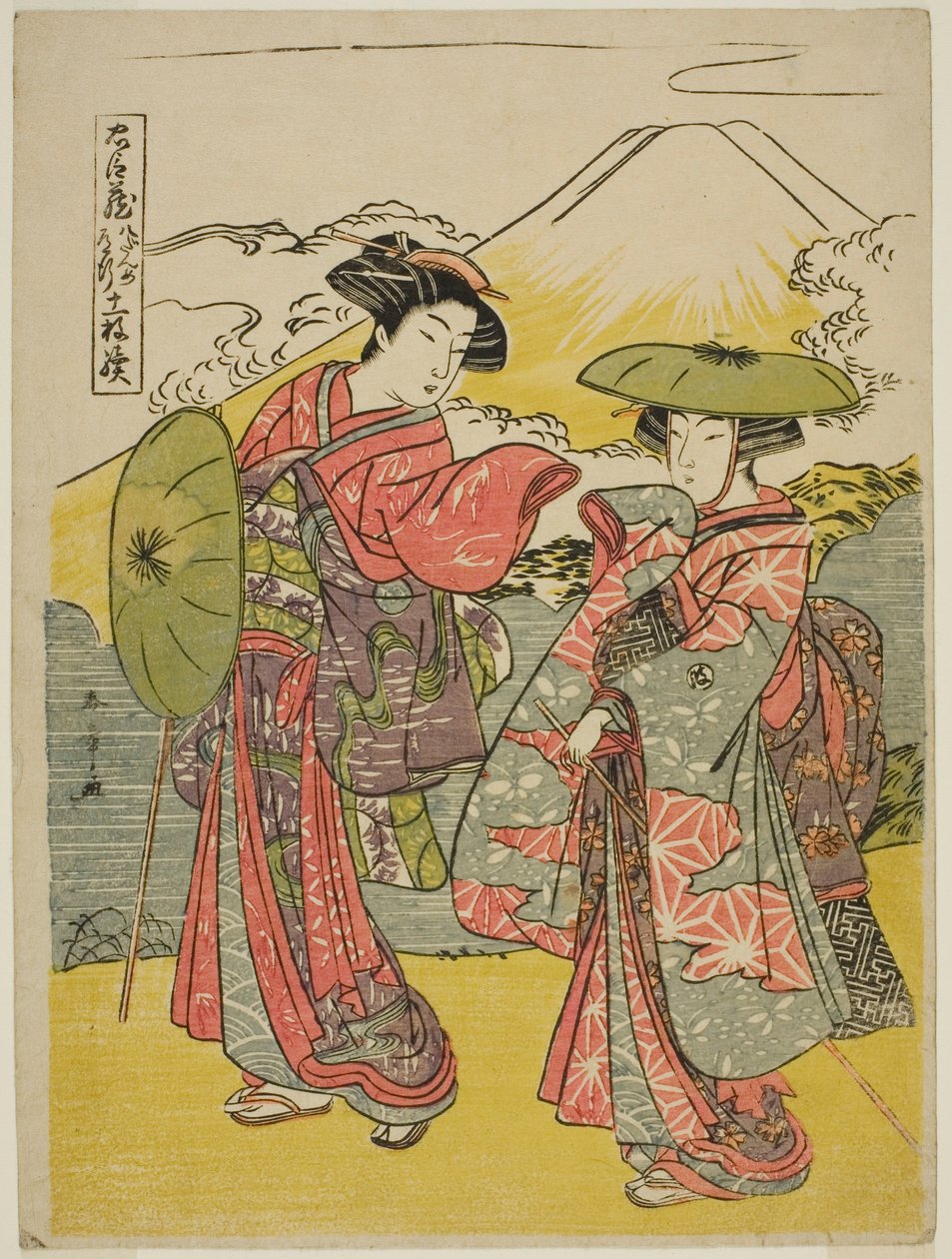 Akt åtte: Bridal Journey fra stykket Chushingura (Treasury of Loyal Retainers) av Katsukawa Shunsho