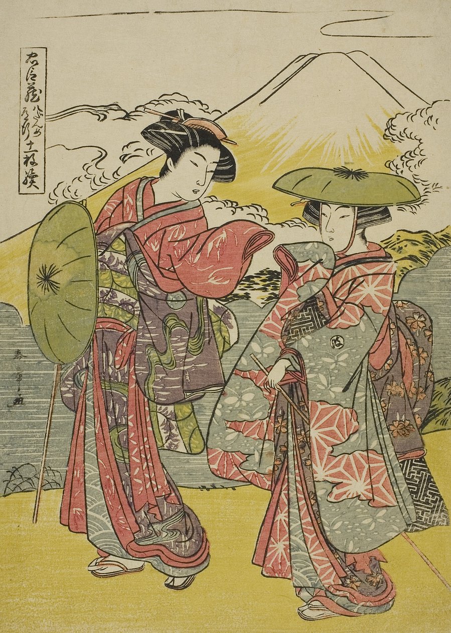 Akt åtte: Brudereise fra stykket Chushingura (Treasury of Loyal Retainers), ca. 1779-80 (farget treblokktrykk; chuban) av Katsukawa Shunsho