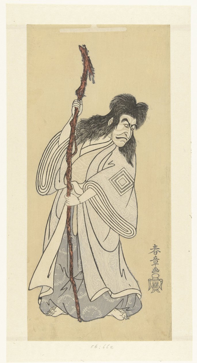 Skuespiller Ichikawa Danjuro IV i rollen van de geest Ki no Natora av Katsukawa Shunsho