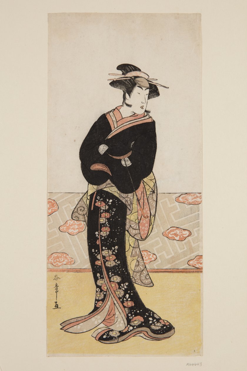 Skuespiller Segawa III som Ohan (farget treblokktrykk) av Katsukawa Shunsho