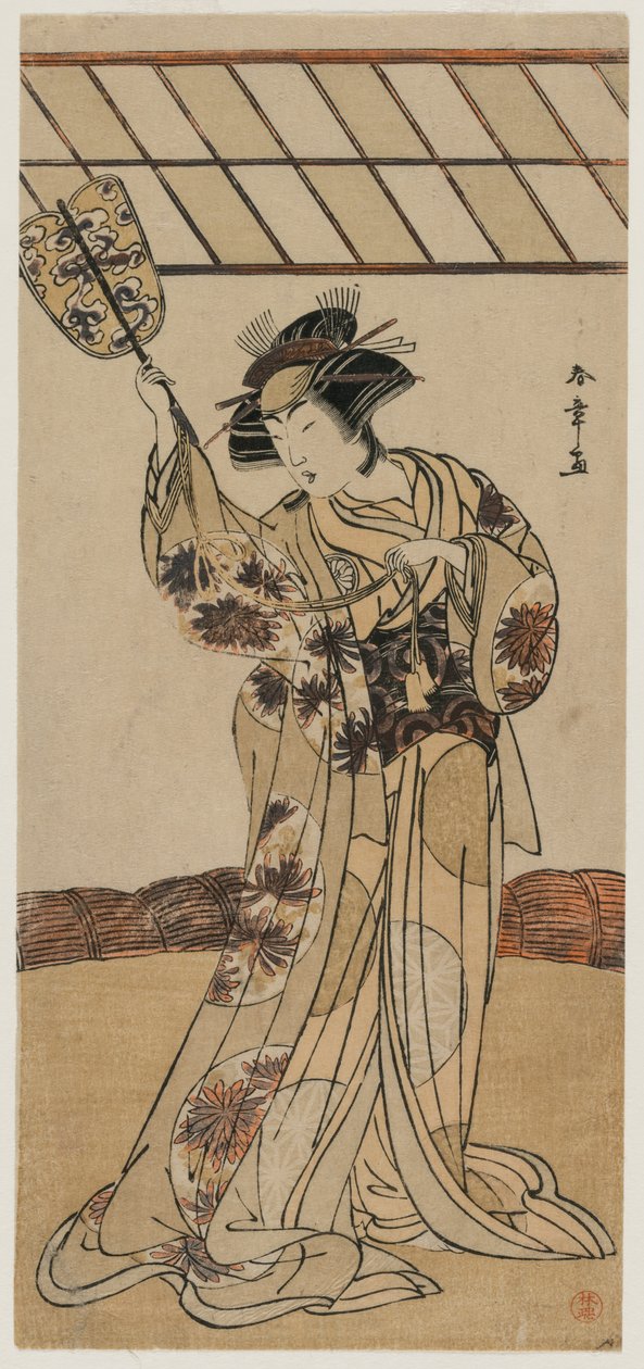Segawa Kikunojo II som dommer for en brytekamp, ca. slutten av 1770-årene. av Katsukawa Shunsho