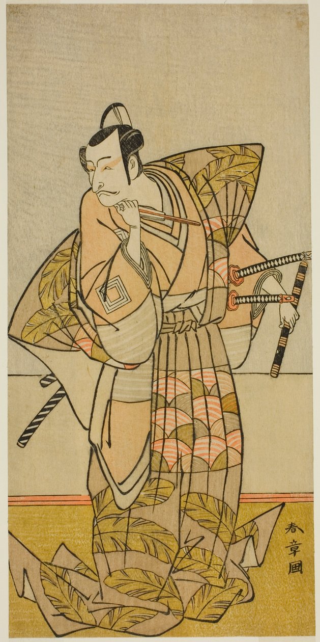 Skuespilleren Ichikawa Danjuro V som Chichibu no Shigetada av Katsukawa Shunsho