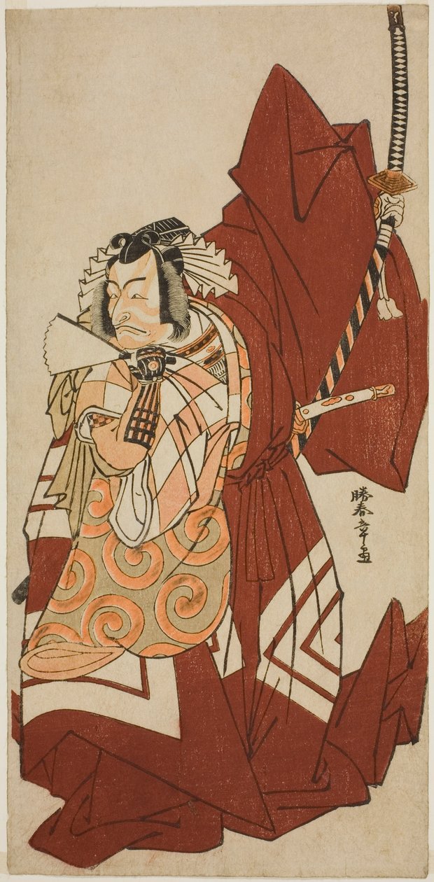 Skuespilleren Ichikawa Danjuro V som Hannya no Goro i stykket Sugata no Hana Yuki no Kuronushi, fremført på Nakamura Theatre i den ellevte måneden, 1776 av Katsukawa Shunsho