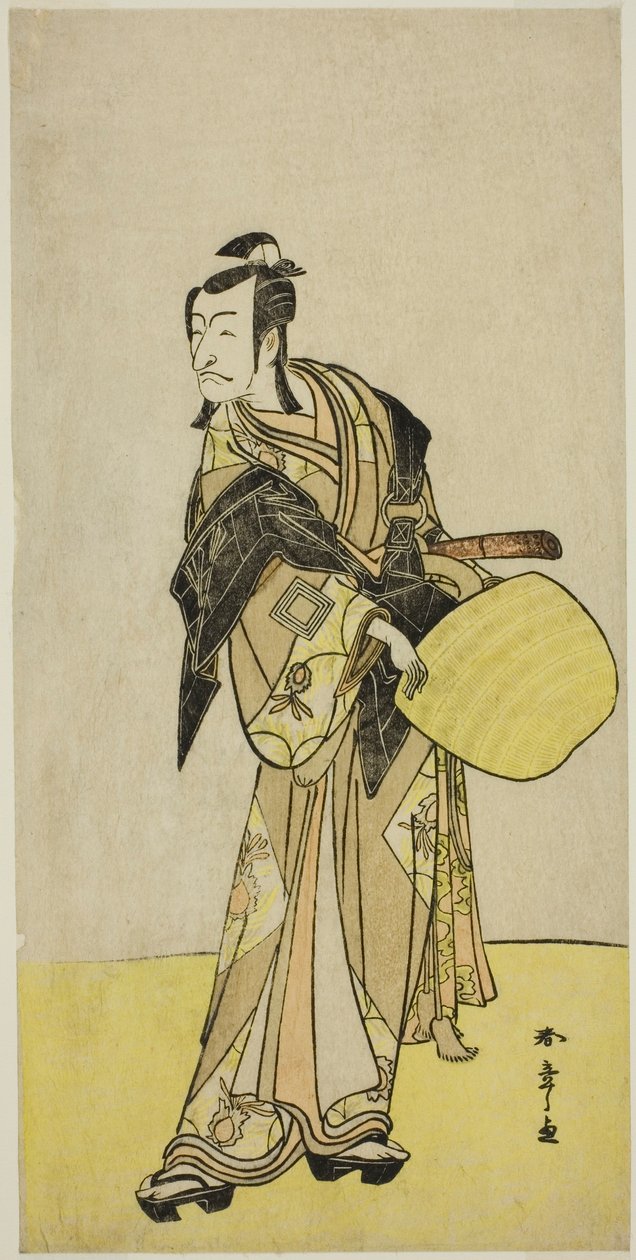 Skuespilleren Ichikawa Danjuro V som Kakogawa Honzo, fra stykket "Kanadehon Chushin Nagori no Kura," fremførte på Nakamura Theatre i den niende måneden, 1780 av Katsukawa Shunsho
