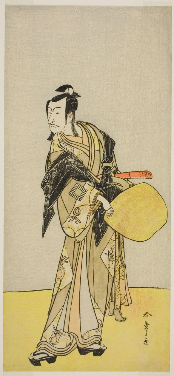 Skuespilleren Ichikawa Danjuro V som Kakogawa Honzo, fra stykket "Kanadehon Chushin Nagori no Kura," fremførte på Nakamura Theatre i den niende måneden, 1780 av Katsukawa Shunsho