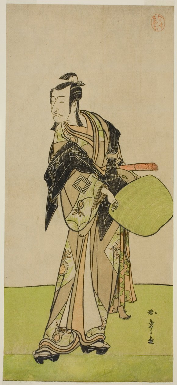 Skuespilleren Ichikawa Danjuro V som Kakogawa Honzo i stykket Kanadehon Chushin Nagori no Kura, fremført på Nakamura Theatre i den niende måneden, 1780 av Katsukawa Shunsho