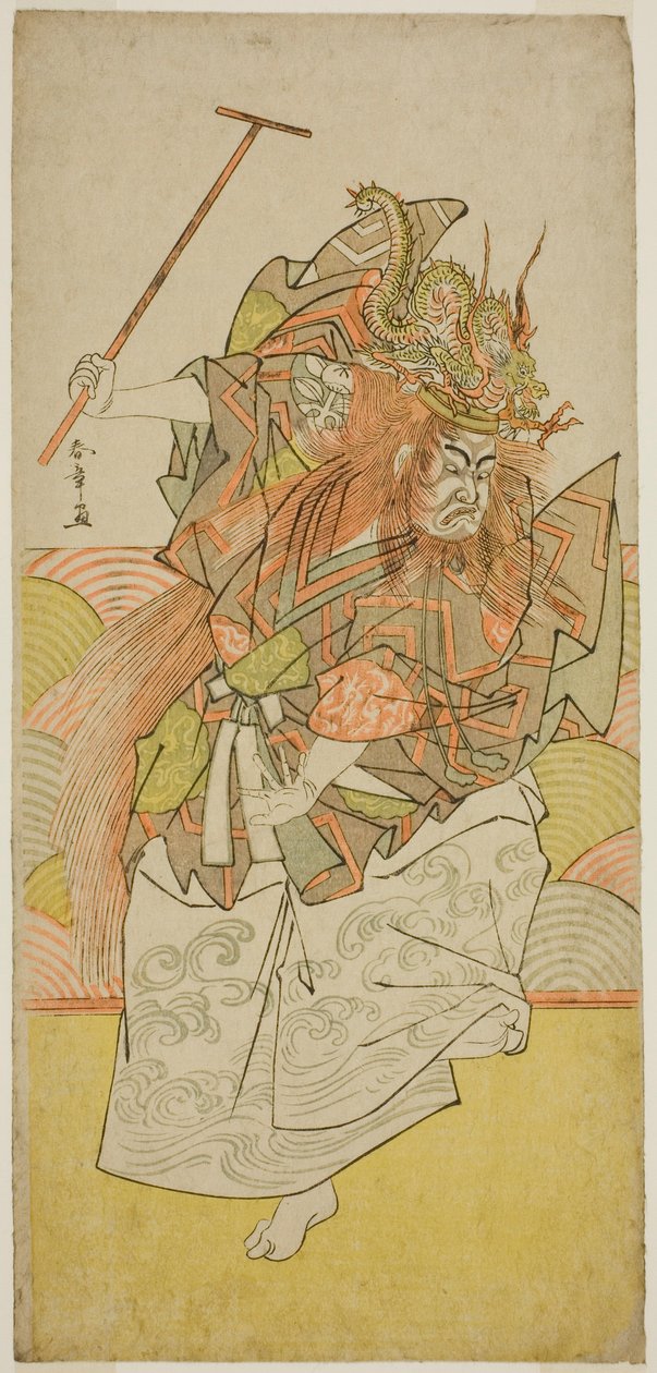 Skuespilleren Ichimura Uzaemon IX som en inkarnasjon av dragekongen i stykket Saki Masuya Ume på Kachidoki, fremført på Ichimura Theatre i den ellevte måneden, 1778 av Katsukawa Shunsho