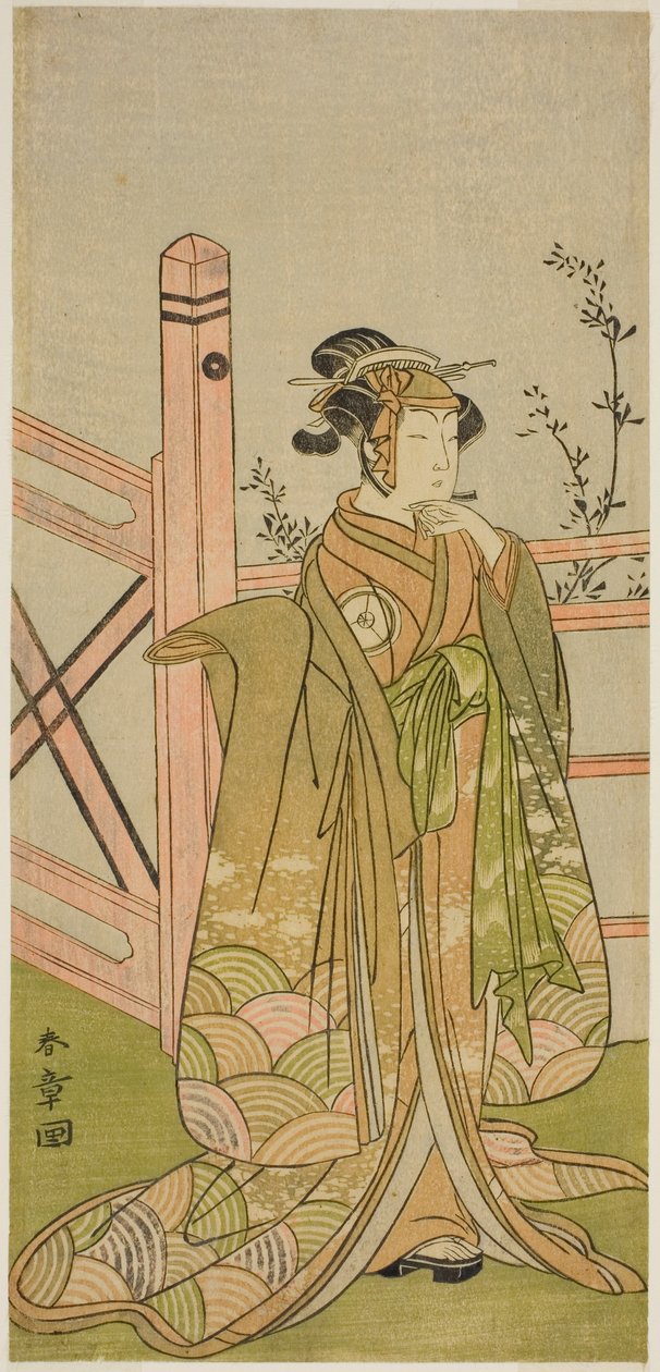 Skuespilleren Iwai Hanshiro IV i en uidentifisert rolle av Katsukawa Shunsho
