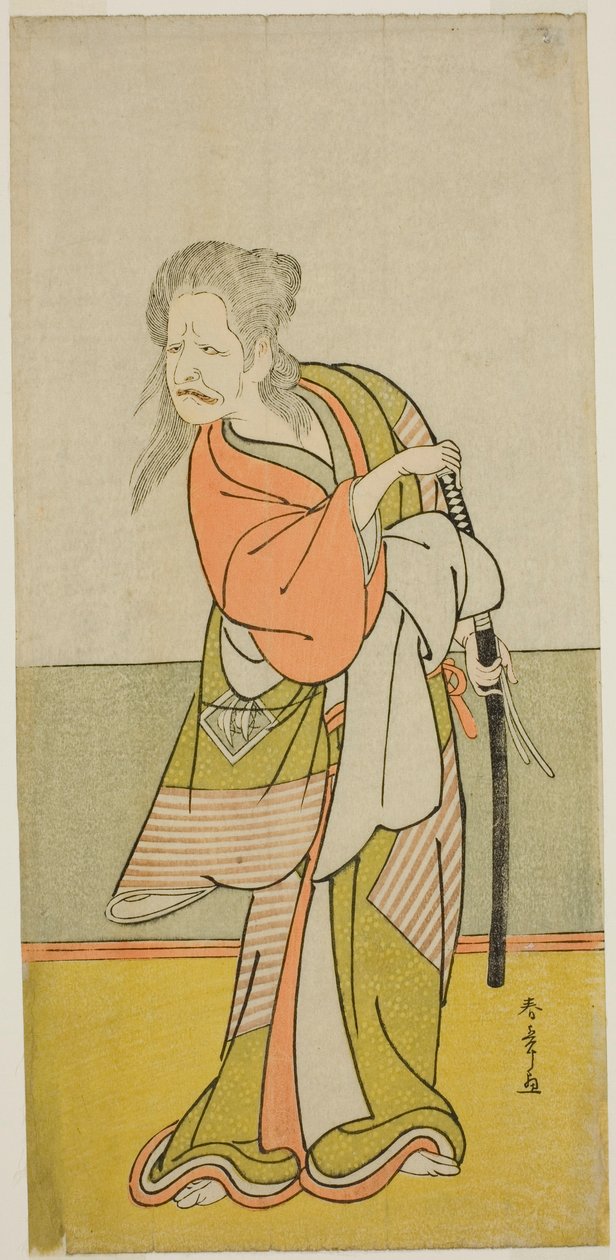 Skuespilleren Nakajima Kanzaemon III som Yaguchi no Karasu-baba i stykket Hono Nitta Daimyojin, fremført på Morita Theatre i den syvende måneden, 1777 av Katsukawa Shunsho