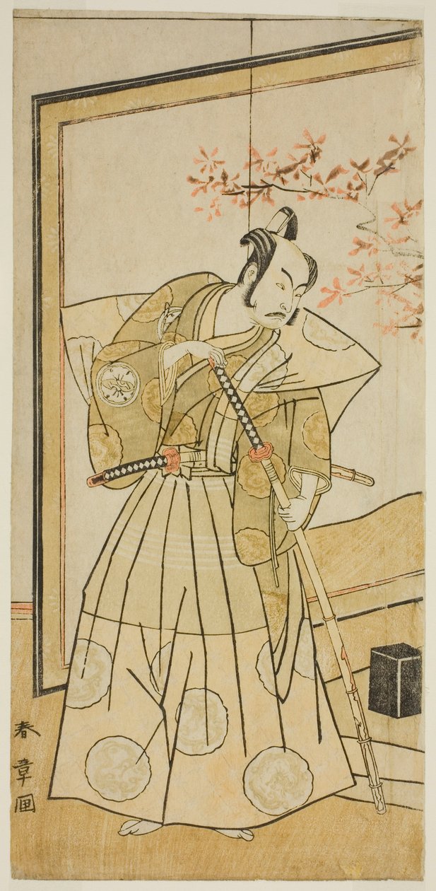 Den første snøens verden, perforert ved Morita, 1773 av Katsukawa Shunsho