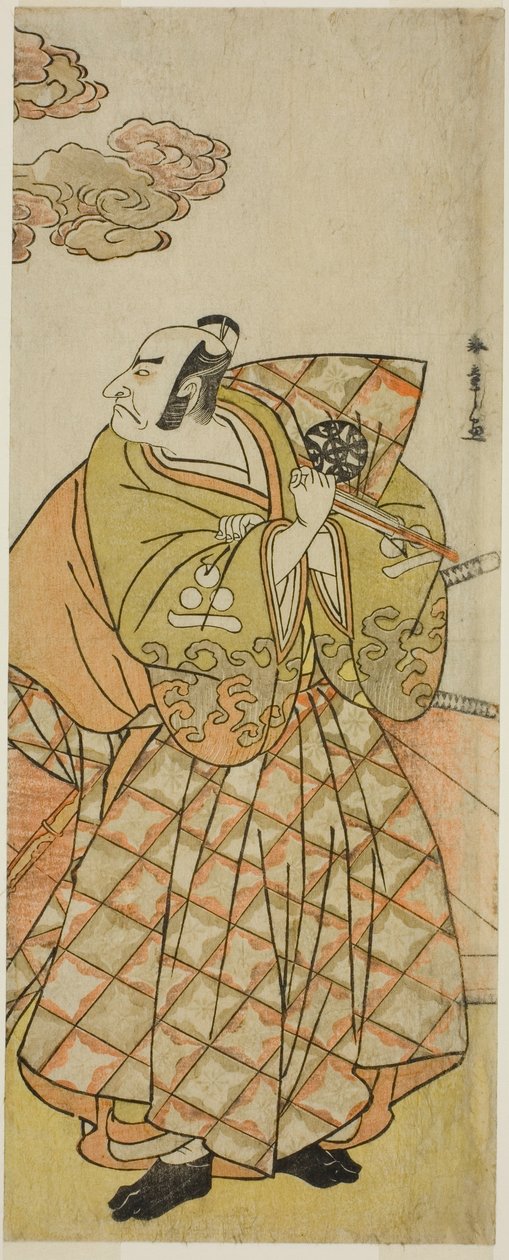 Skuespilleren Nakamura Nakazo I som Watanabe no Tsuna i stykket Shitenno Tonoi no Kisewata, fremført på Nakamura Theatre i den ellevte måneden, 1781 av Katsukawa Shunsho