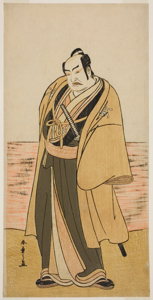 Nakamura Sukegoro II som Kaminari Shokuro i Play Hatsumombi Kuruwa Soga, fremført på Nakamura Theatre i den andre måneden, av Katsukawa Shunsho