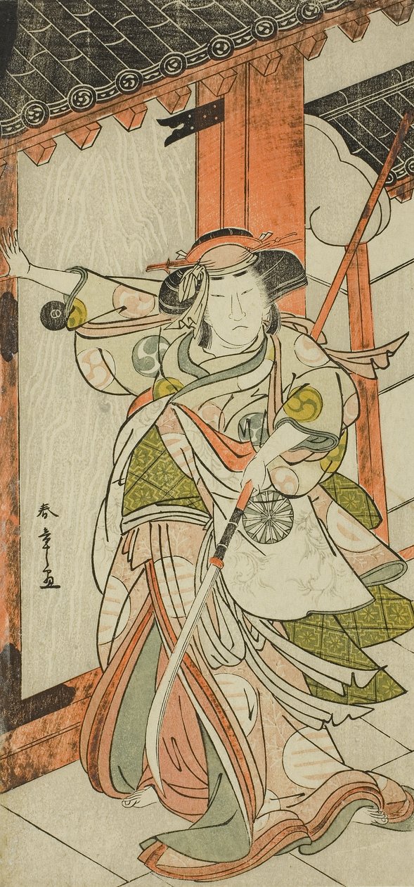 Skuespilleren Nakamura Tomijuro I som Hangaku Gozen Breaking Down the Gate i stykket Wada-gassen Onna Maizuru (The Wada Conflict: A Woman