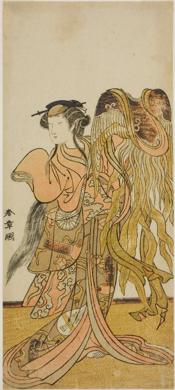 Skuespilleren Nakamura Tomijuro I som kurtisanen Toyama fra Tsuruga i stykket Keisei Tsuki no Miyako, fremført på Morita Theatre i den åttende måneden, 1775 av Katsukawa Shunsho