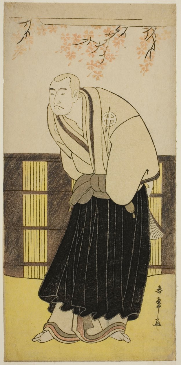 Skuespilleren Otani Hiroji III som munken Izayoibo i stykket Keisei Katabira ga Tsuji, fremført på Ichimura Theatre i den syvende måneden, 1783 av Katsukawa Shunsho