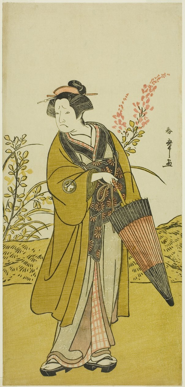 Skuespilleren Otani Tomoemon I som Otsuma i stykket Kabuki no Hana Bandai Soga, fremført på Ichimura-teatret i den fjerde måneden, 1781 av Katsukawa Shunsho