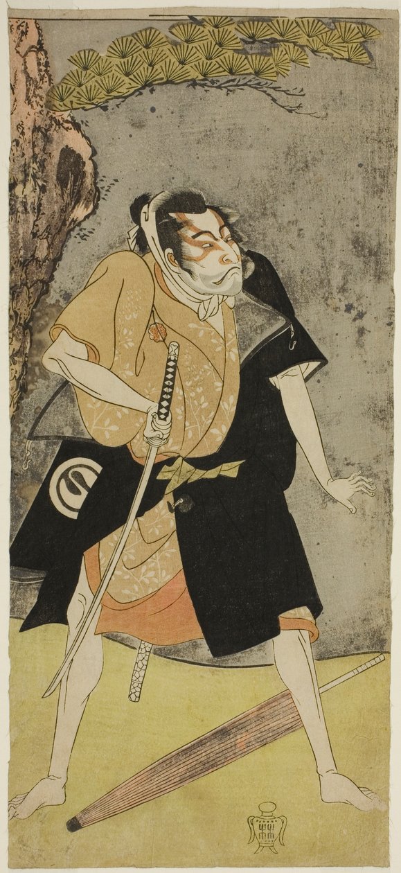 Skuespilleren Sawamura Sojuro II som en fredløs av Katsukawa Shunsho