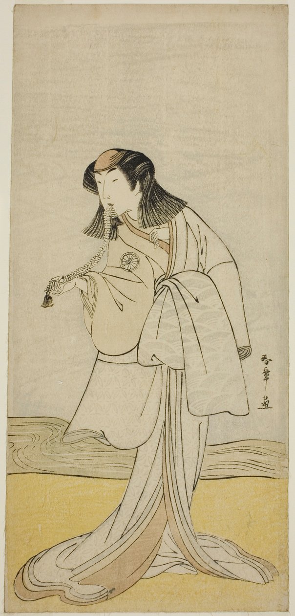 The Play Ume-goyomi Akebono Soga, fremført på Ichimura Theatre i den andre måneden, av Katsukawa Shunsho