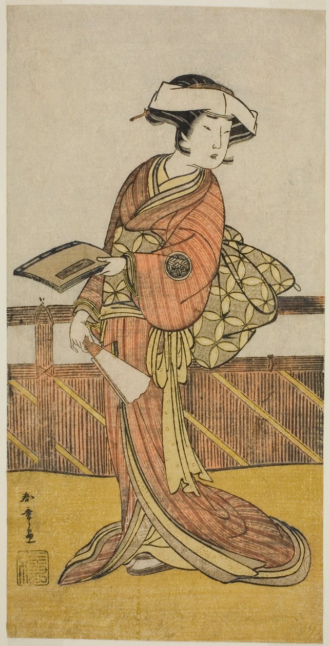 Yamashita Kinsaku II som Oishi (?) i Play Kanadehon Chushin Nagori no Kura (?), fremført på Nakamora Theatre i den niende måneden, 1780 (?) av Katsukawa Shunsho