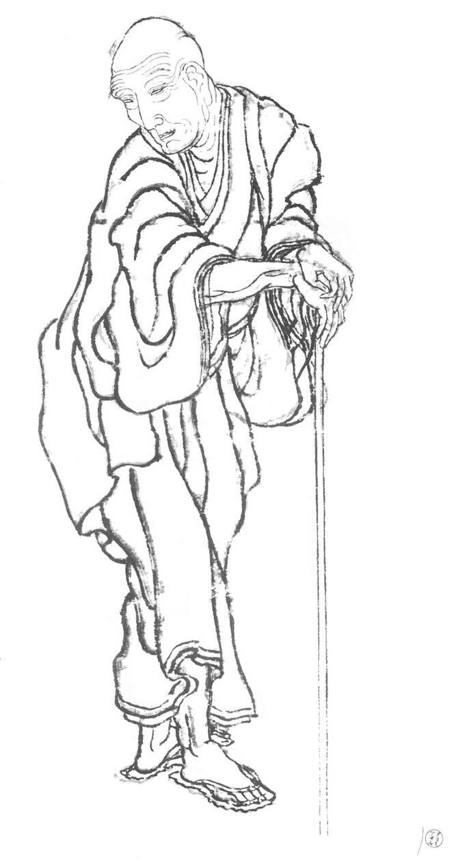 Portrett Hokusai av Katsushika Hokusai