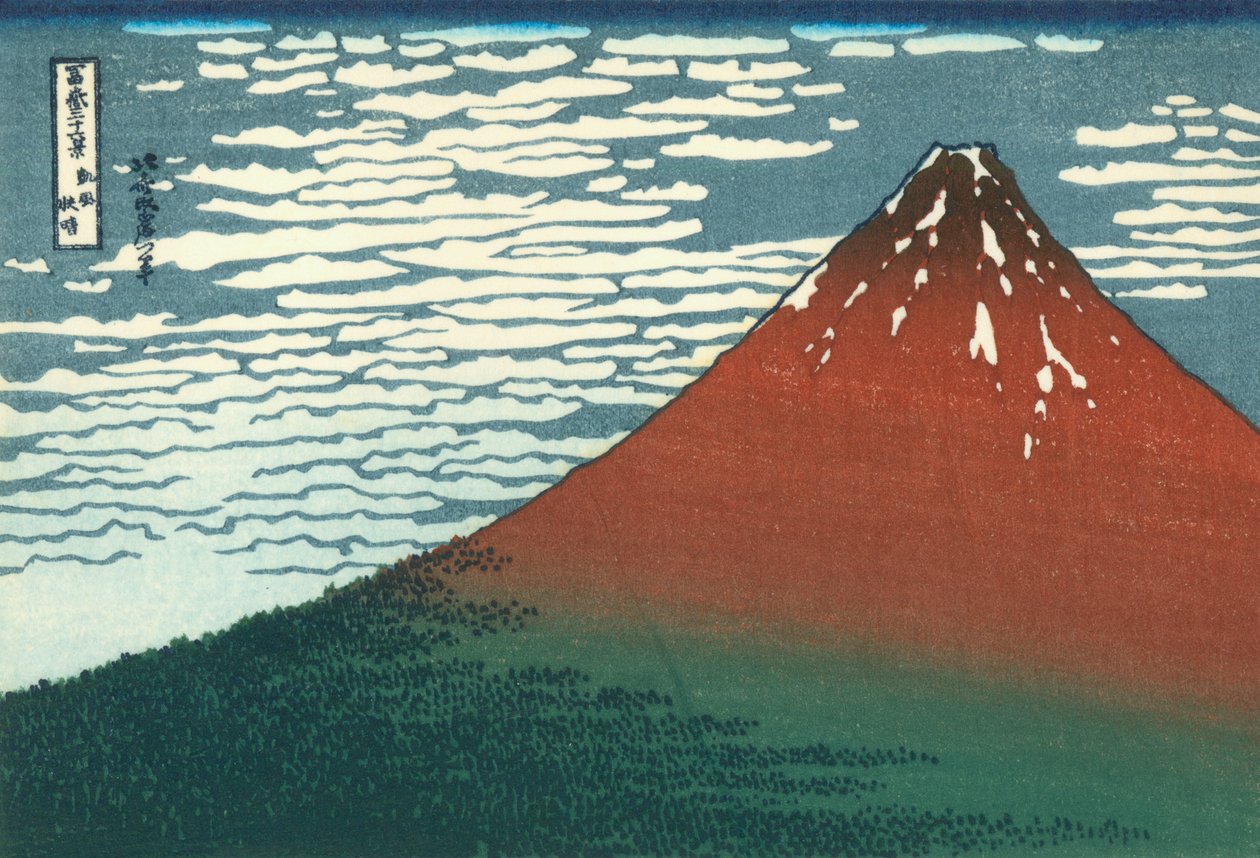 Sørvind, klar himmel av Katsushika Hokusai