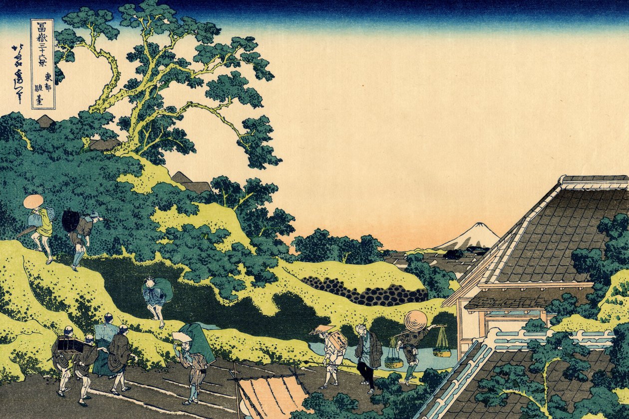 Sundai, Edo av Katsushika Hokusai
