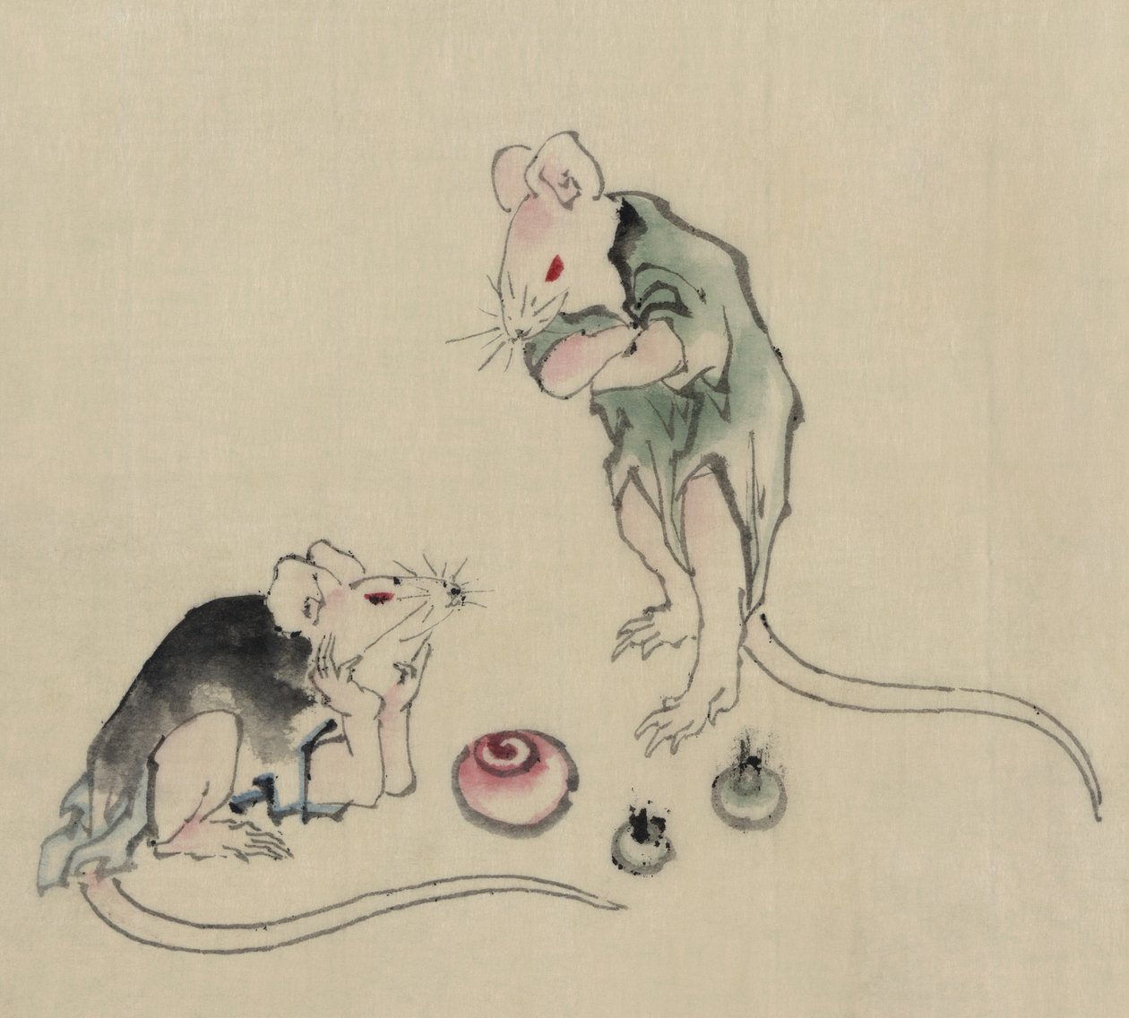 To mus av Katsushika Hokusai