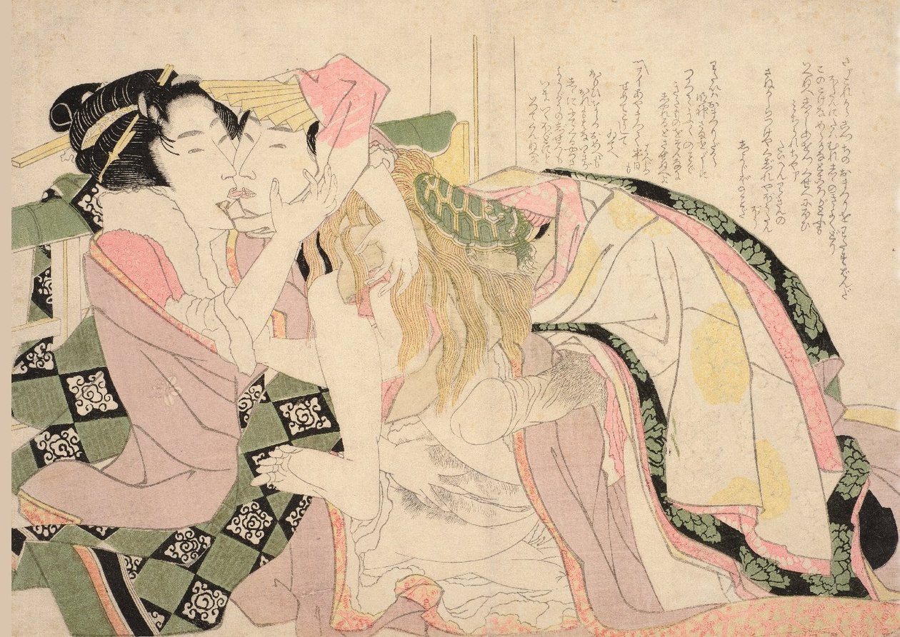 Utemmet løve av Katsushika Hokusai