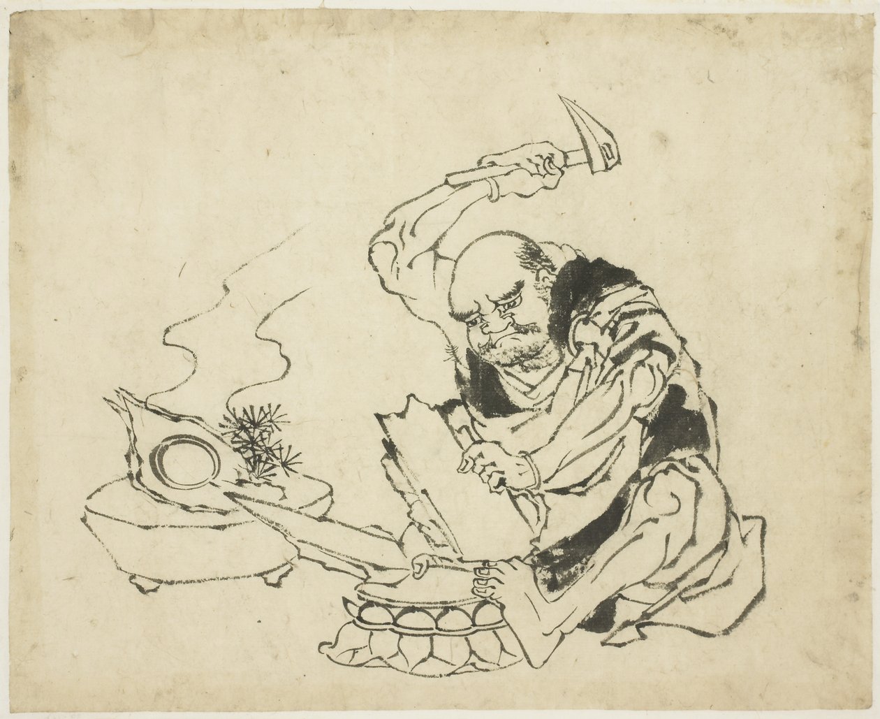 Zen Monk brennende bilde av Buddha (T