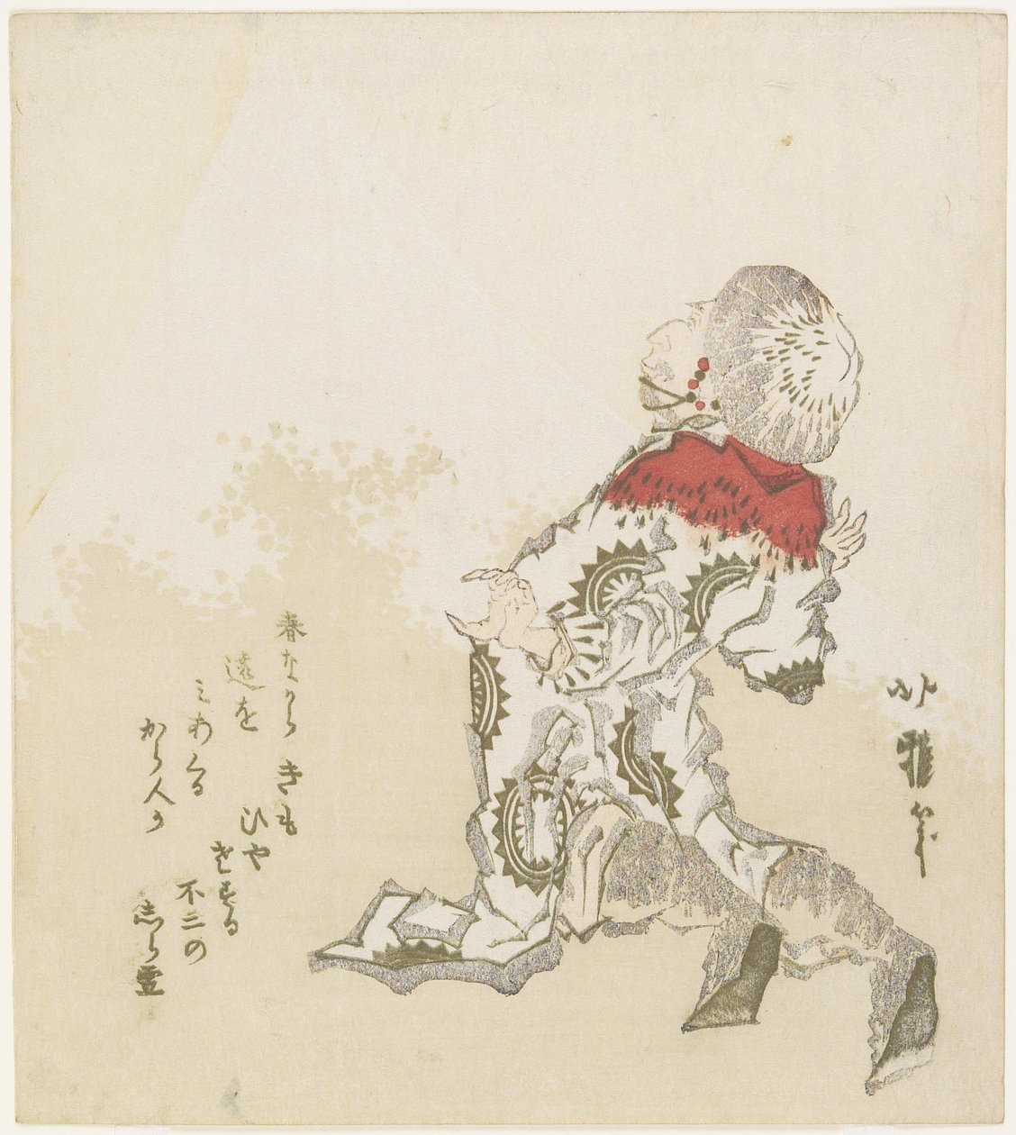 Koreansk overrasket over utsikten over Fuji-fjellet, ca. 1830 av Katsushika Hokuga