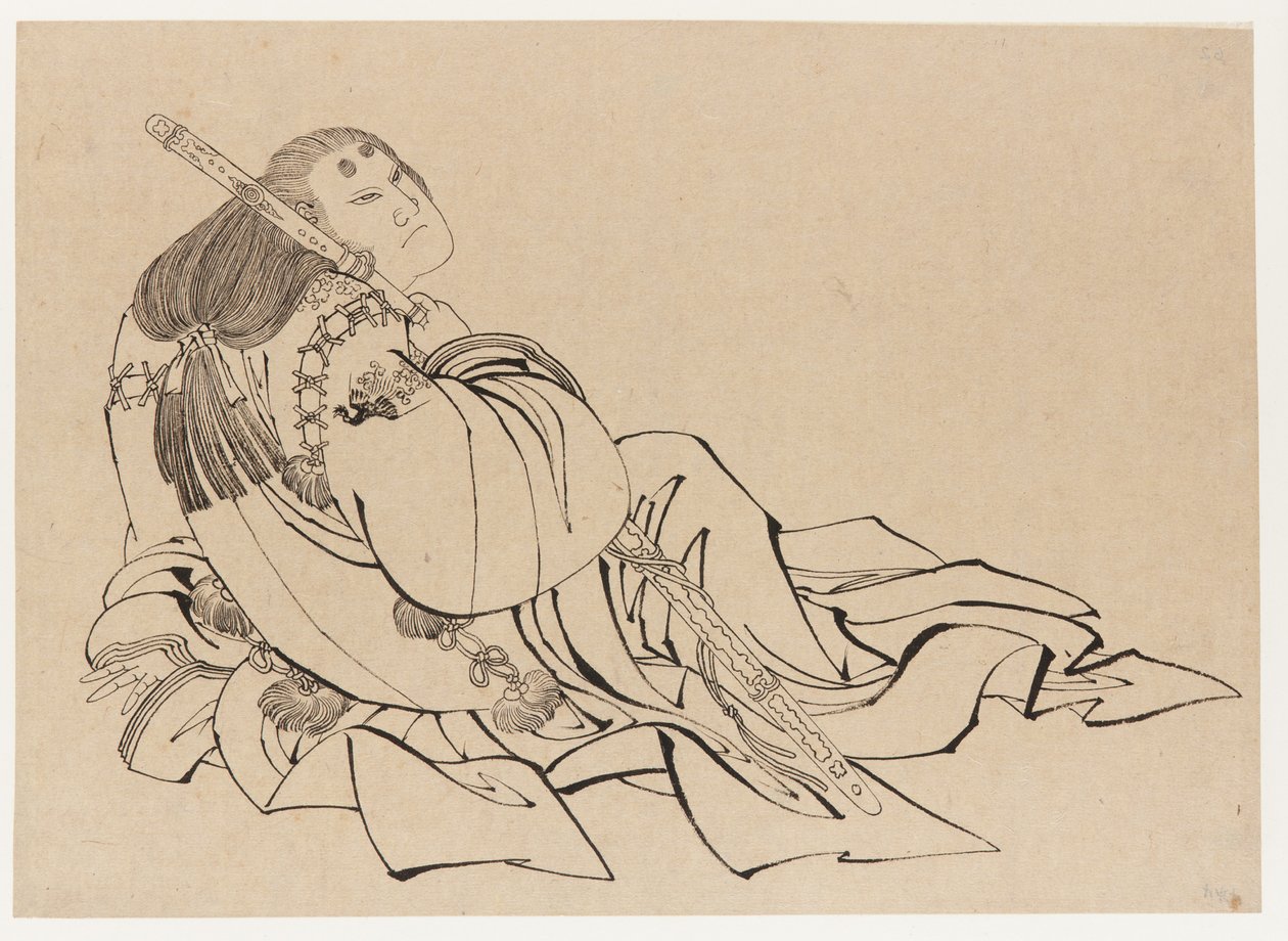 A Courtier, slutten av 1700-begynnelsen av 1800-tallet. av Katsushika Hokusai