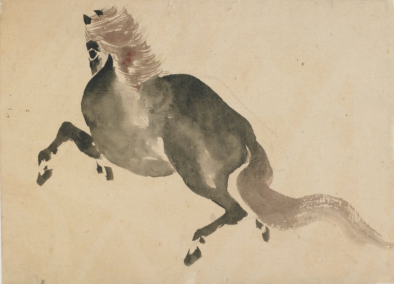 En løpende hest, sent på 1700-tallet - begynnelsen av 1800-tallet. av Katsushika Hokusai