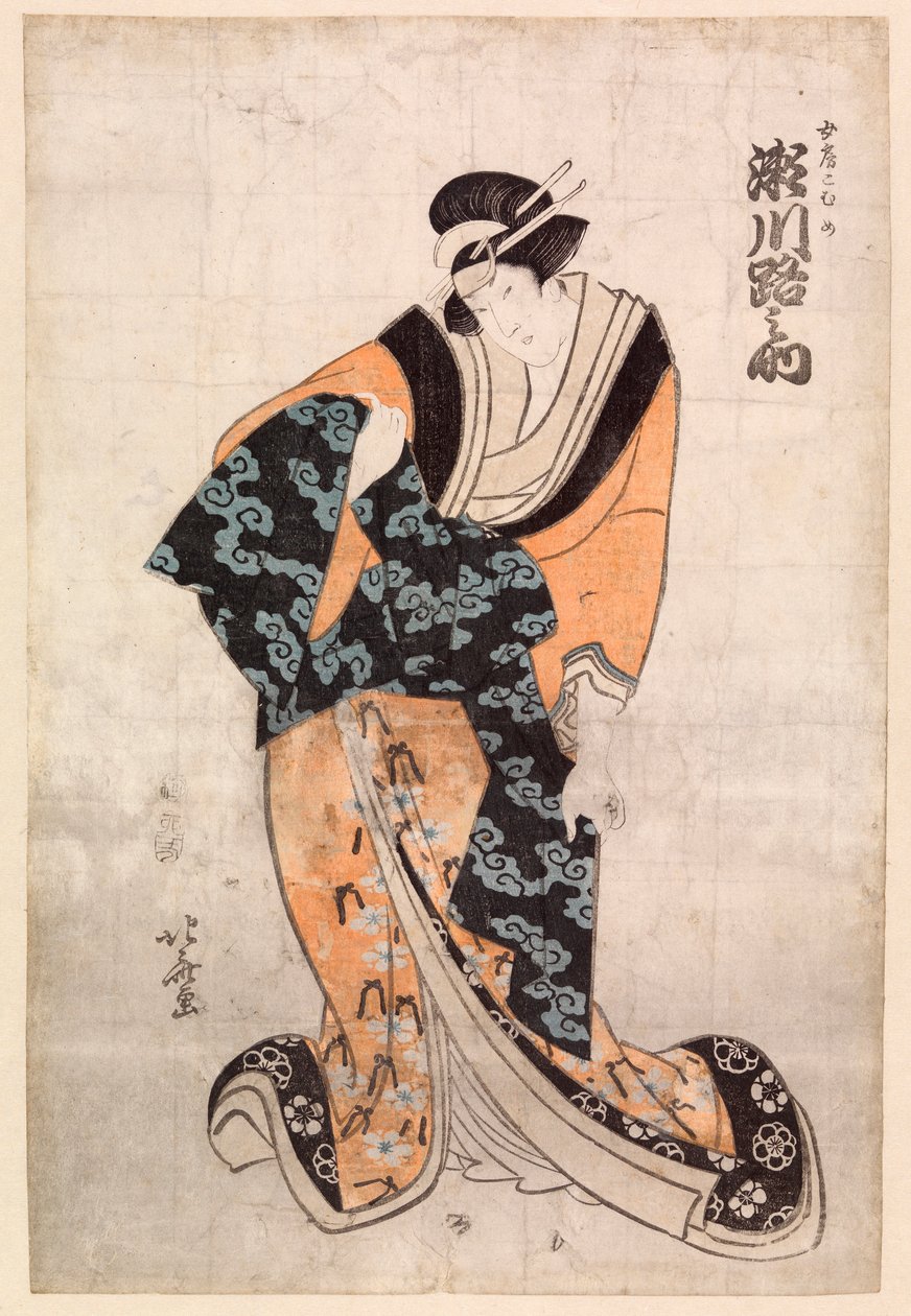 Skuespiller, Segawa Michinosuke, i delen av Courtesan Omune av Katsushika Hokusai