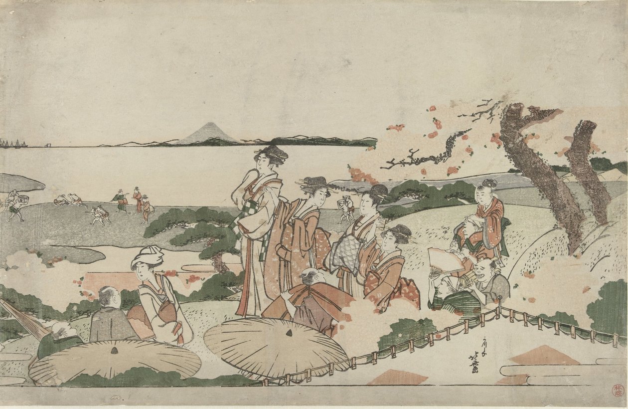 Beundre kirsebærblomstringen ved Gotenyama av Katsushika Hokusai