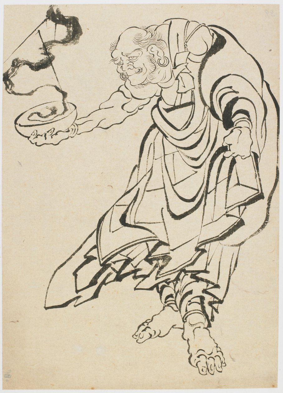 Buddhistisk figur, sent på 1700-tallet - begynnelsen av 1800-tallet. av Katsushika Hokusai