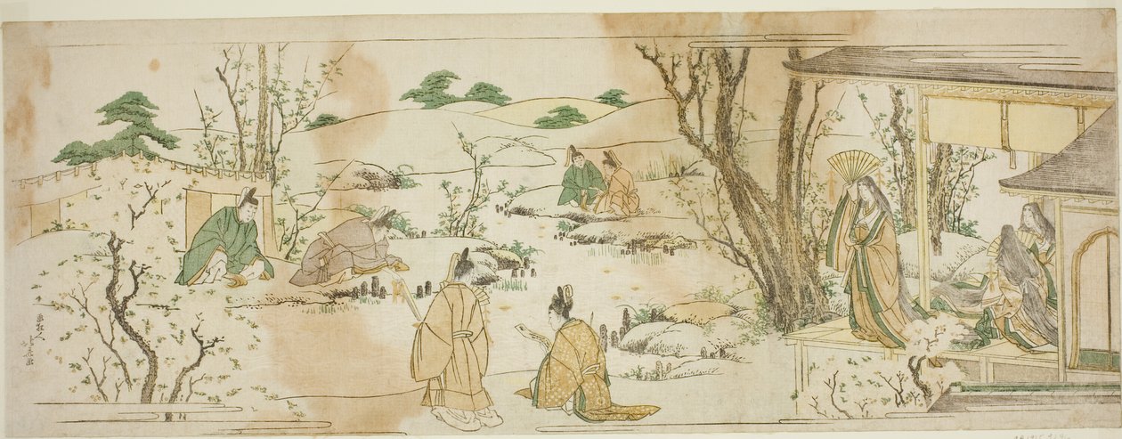 Høvisk begivenhet basert på Lanting Gathering av Katsushika Hokusai