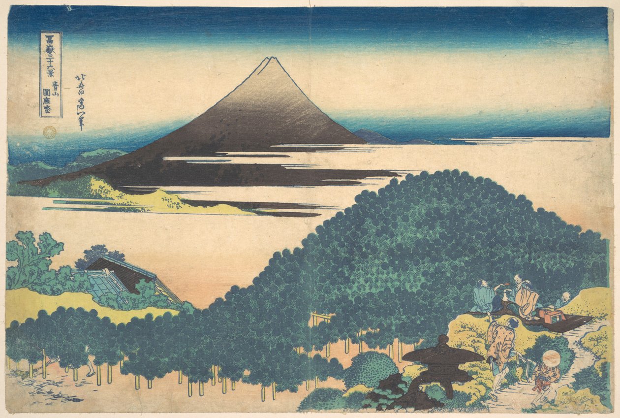 «Pine-treet ved Aoyama» (Aoyama enza no matsu), fra serien «De tretti-seks utsiktene over Fuji-fjellet» (Fugaku sanjūrokkei) av Katsushika Hokusai