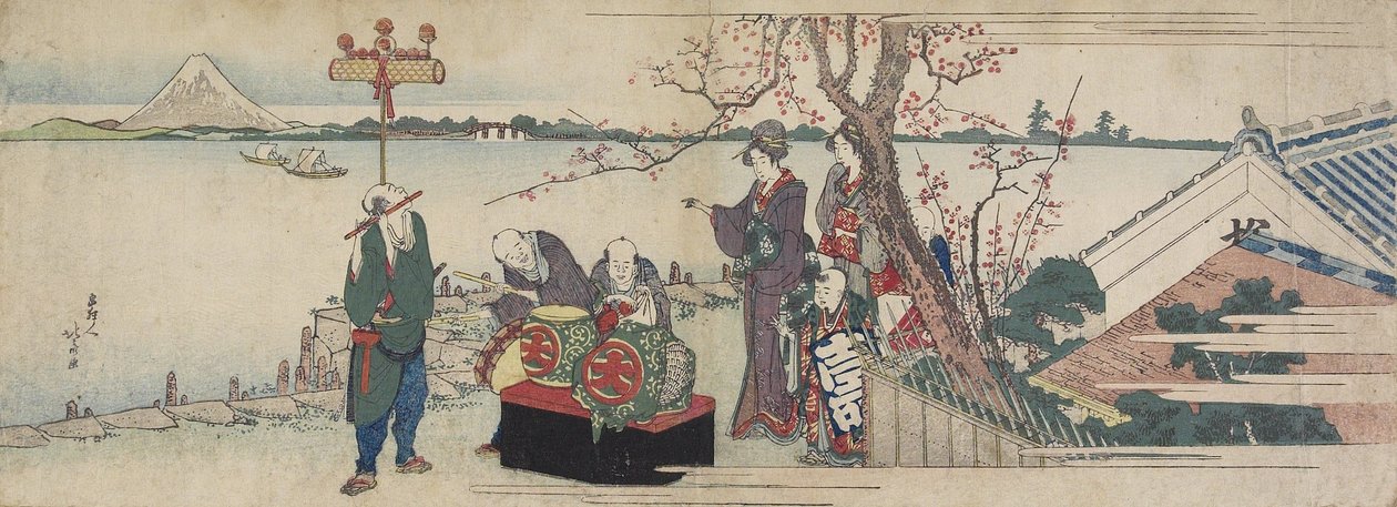 Daikagura-utøvere av Katsushika Hokusai