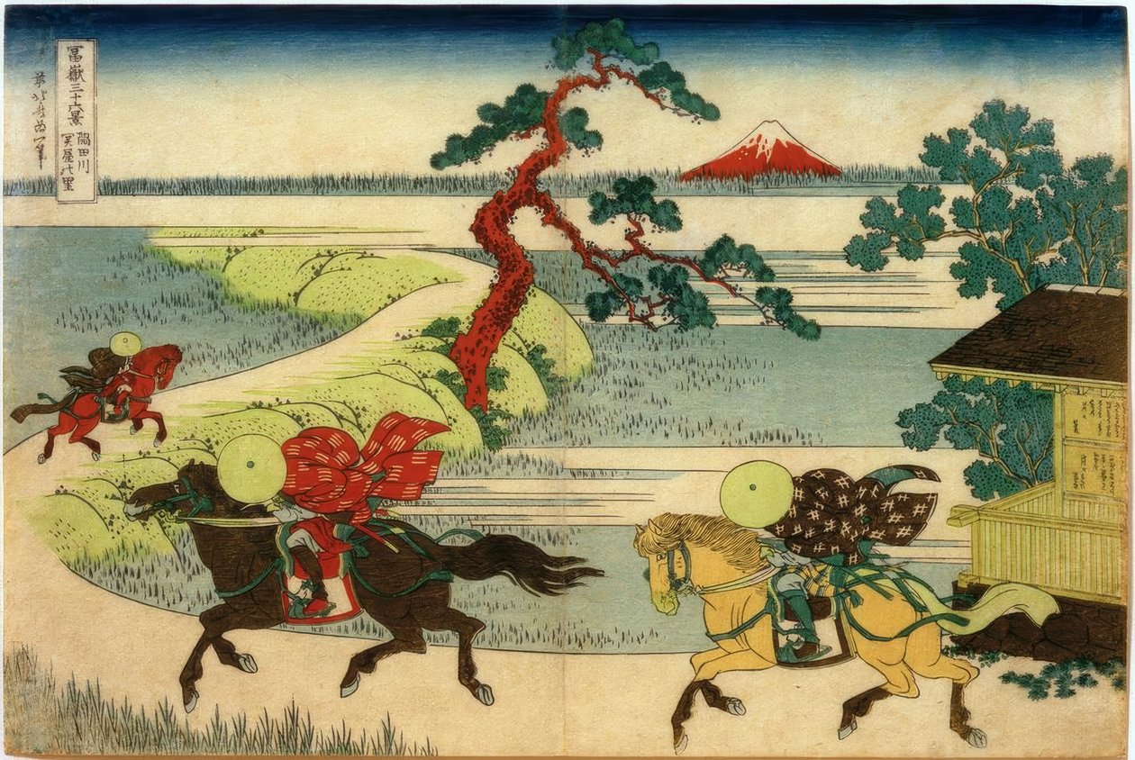 Landsbyen Sekiya ved Sumida-elven av Katsushika Hokusai